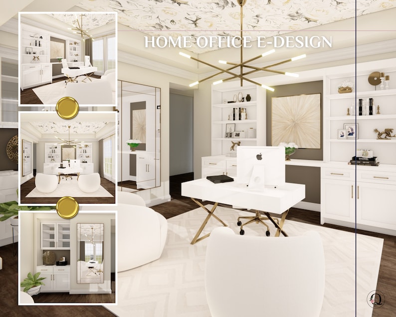 Interior design services online for office ideas. Custom virtual office interior design services with 3D renderings.