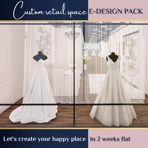Custom Retail Space E-Design: 3D Renderings & Layout