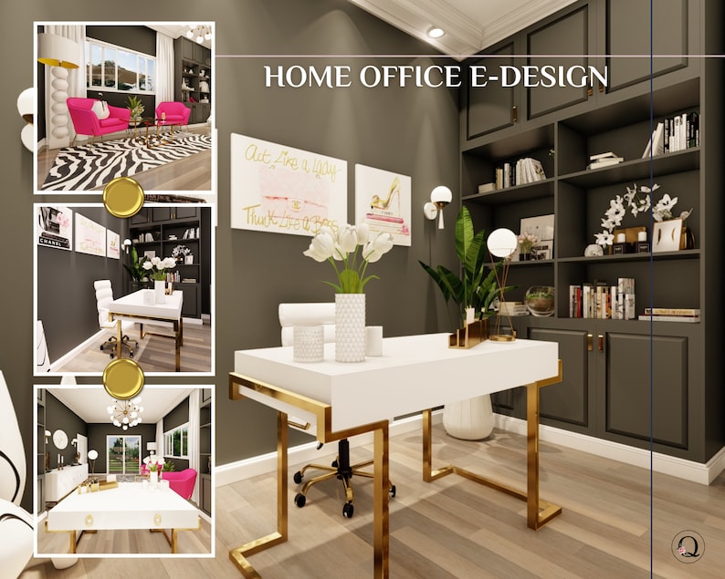 Interior design services online for office ideas. Custom virtual office interior design services with 3D renderings.