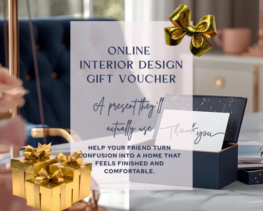 Interior Design Gift Voucher – One (1) Room E-design Services With 3D ...