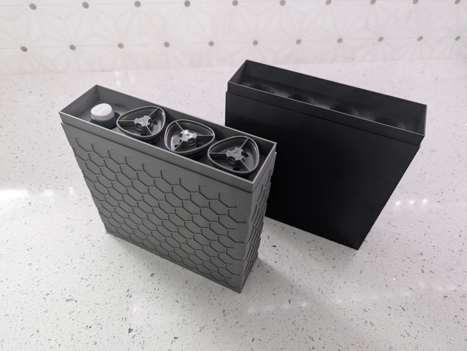 Portapenne Magnetico Per Frigorifero - Organizer Da Scrivania Con Calamita, Design Moderno Arancione - Foto 5