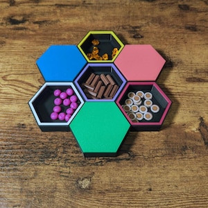 Brettspiel-Ressourcenschalen mit passenden Deckeln | Token und Spielstein Organizer | Magnetische Tabletts | Anpassbare Farben | Handwerk Organisation