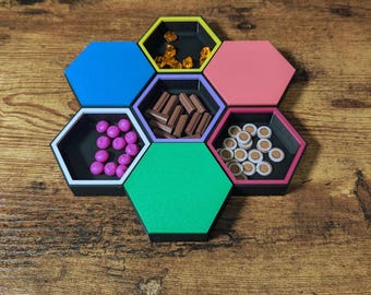 Magnetic Board Game Token Trays with Lids - Customizable Colors