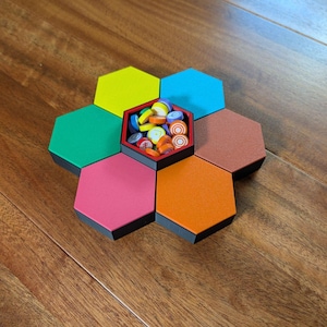 XL Magnetische Brettspiel Token Tabletts mit Deckeln - Anpassbare Farben