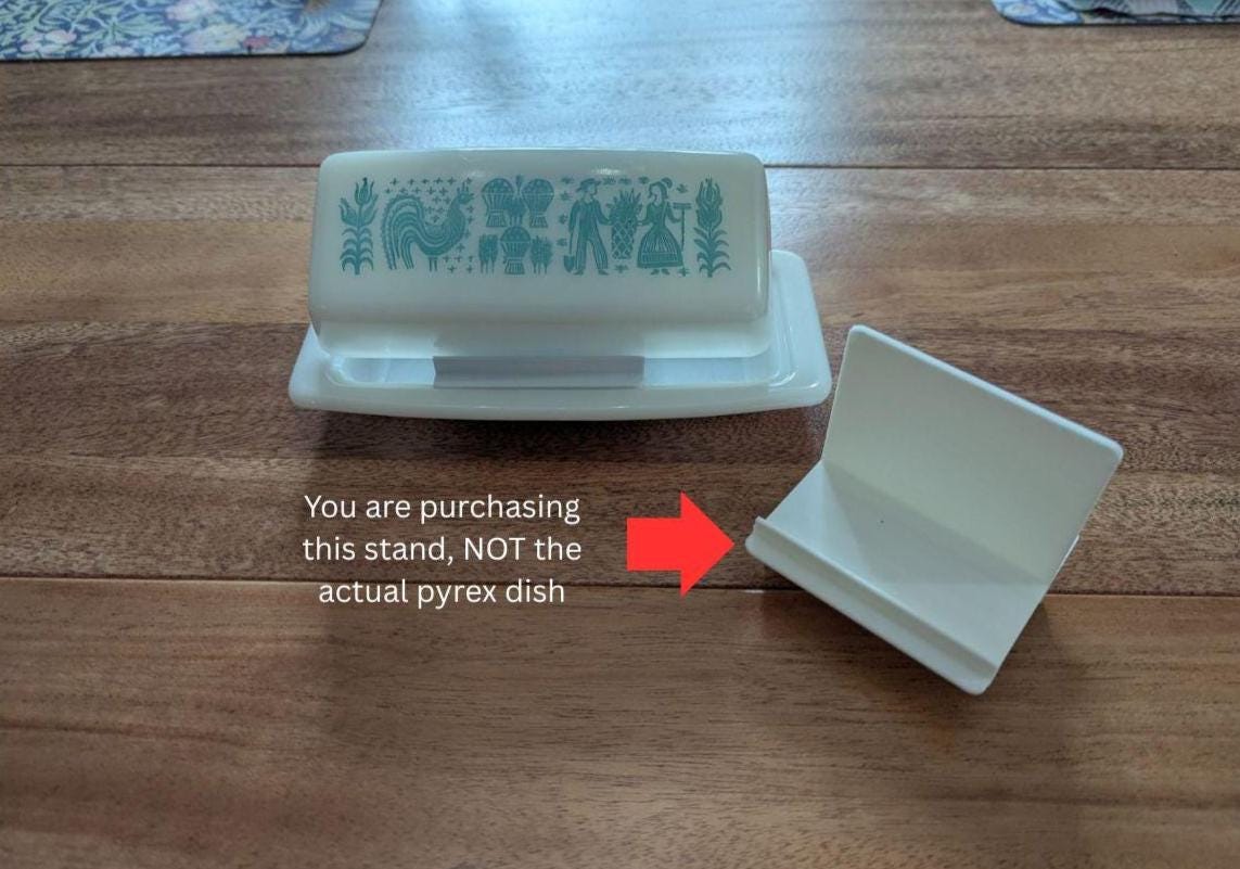 Pyrex butter dish - Etsy 日本