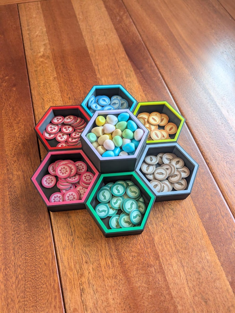 Magnetic Board Game Token Trays with Lids - Customizable Colors image 10