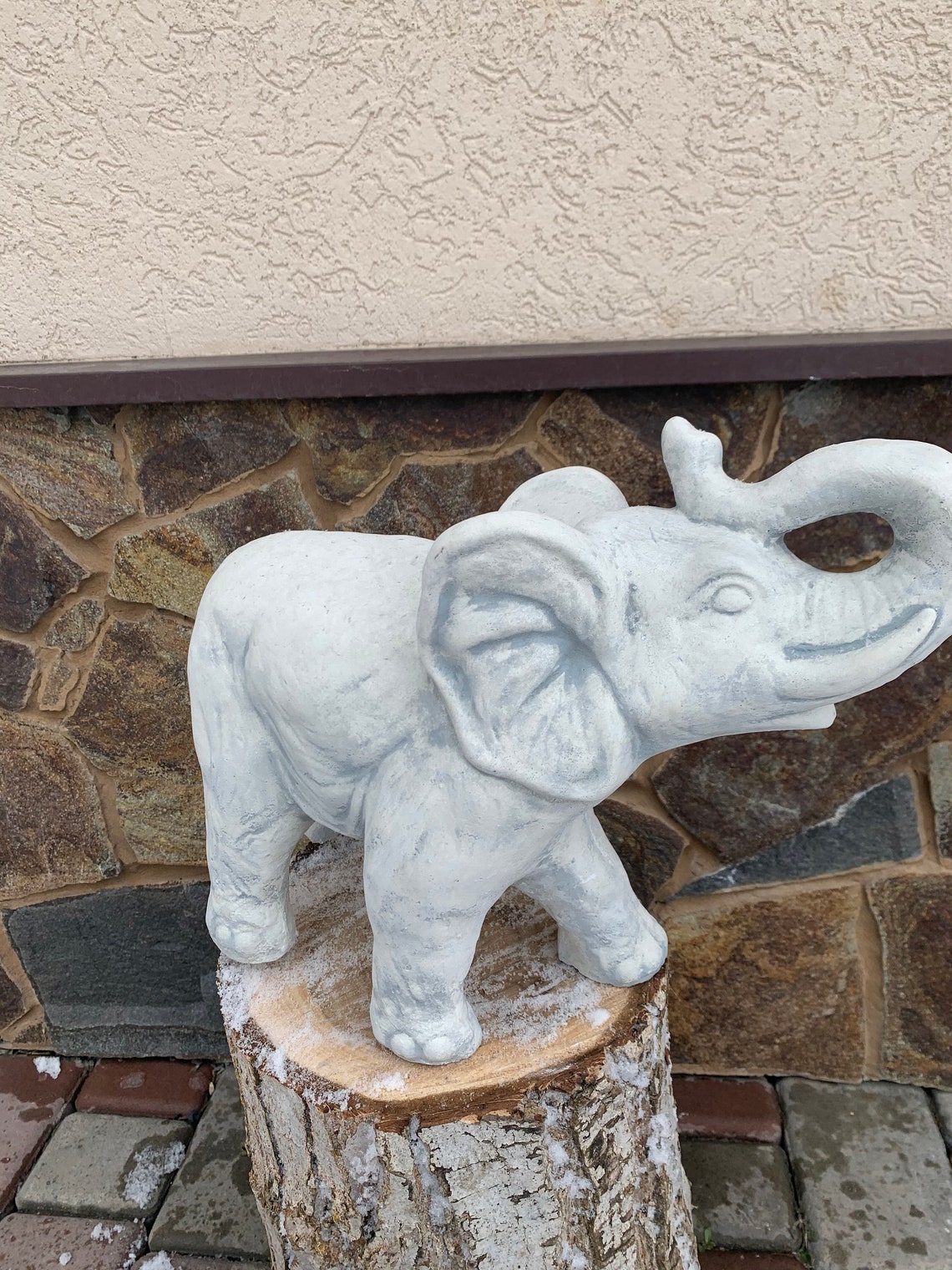 Concrete Statue Elephant Decor Cement ElephantElephant | Etsy