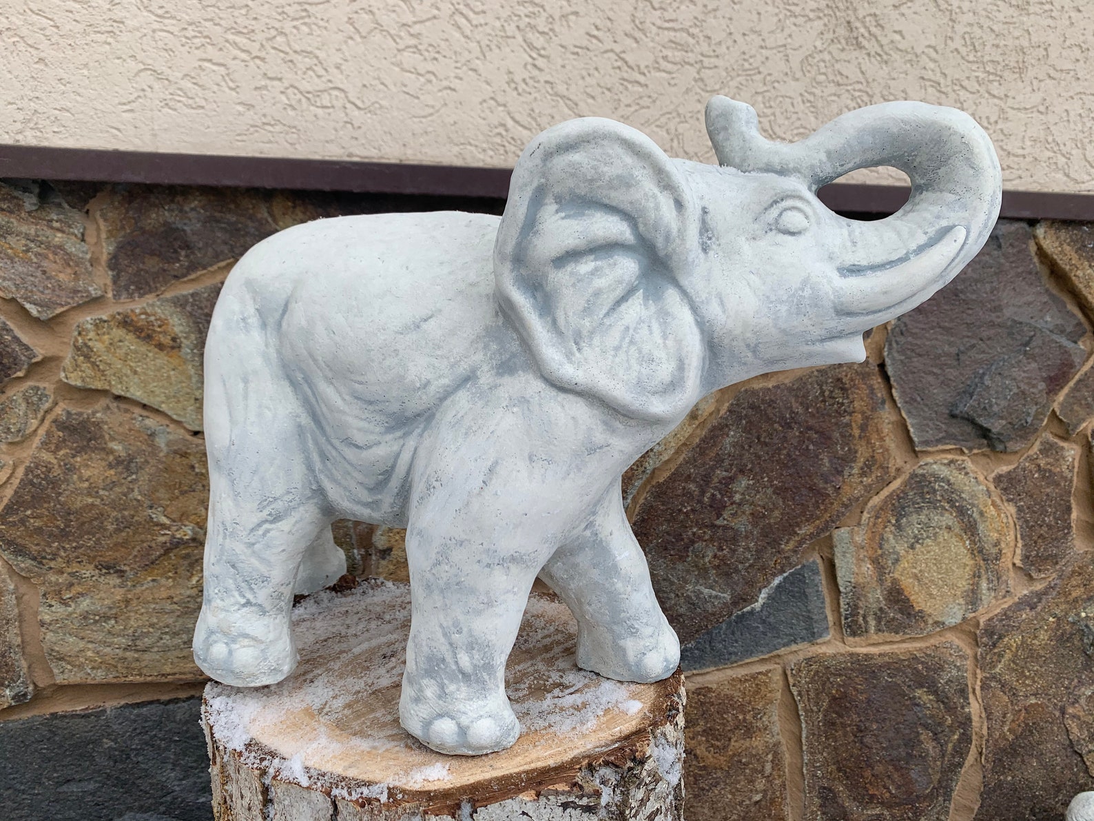 Concrete Statue Elephant Decor Cement ElephantElephant Etsy