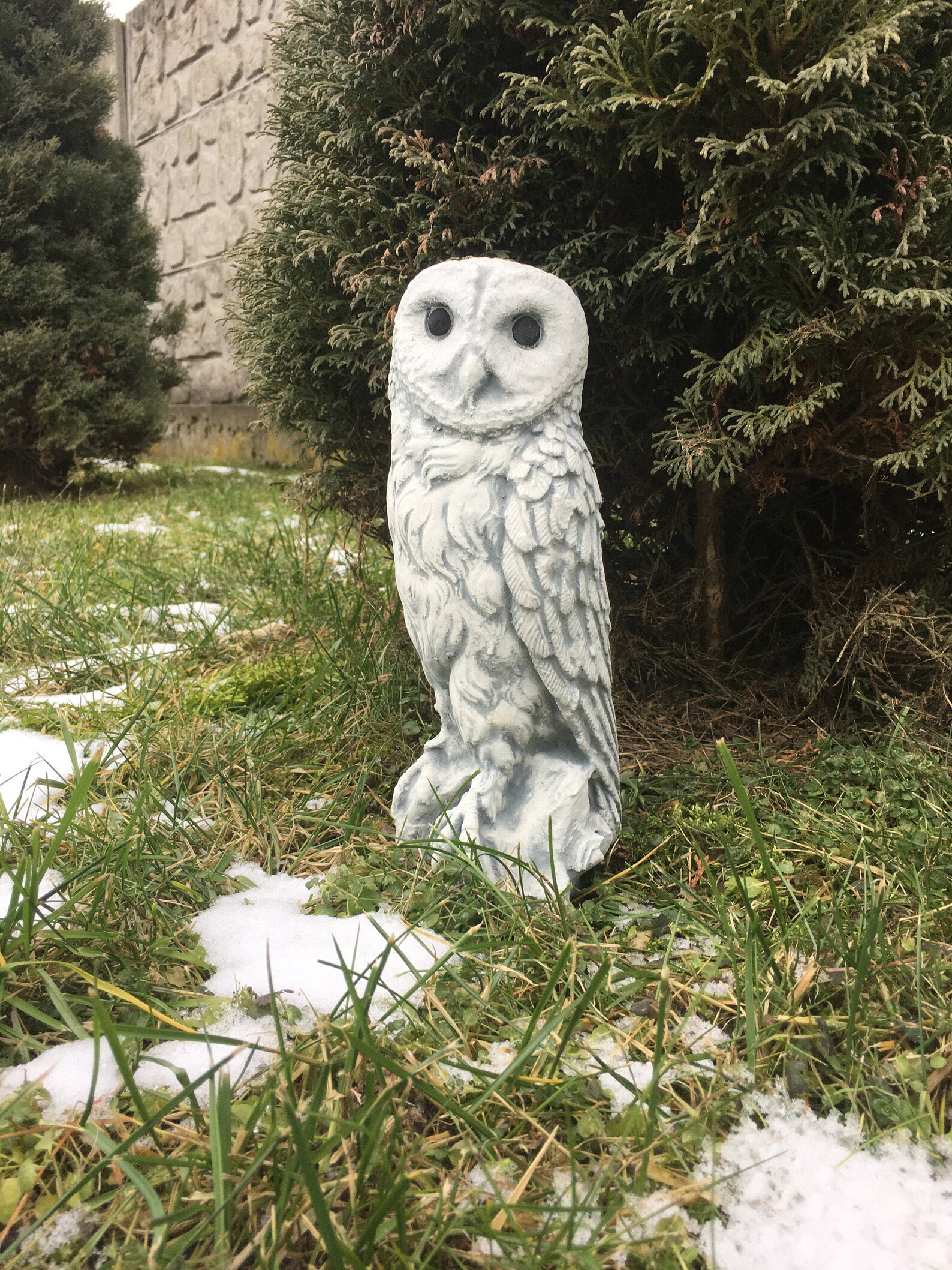 Concrete Owl Owl Figure Cement Owl Owl DecorStatue in the | Etsy
