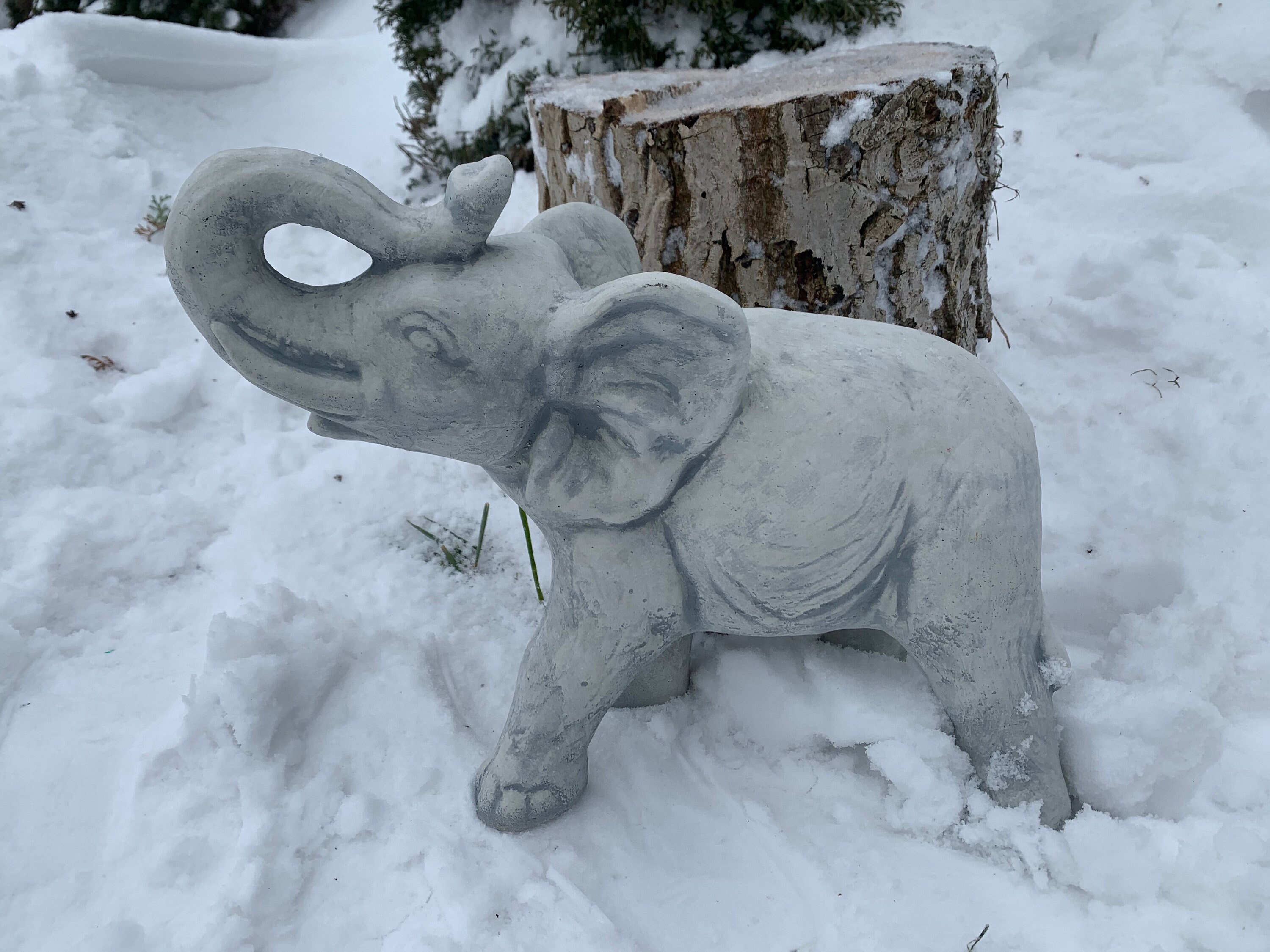 Concrete Statue Elephant Decor Cement ElephantElephant Etsy
