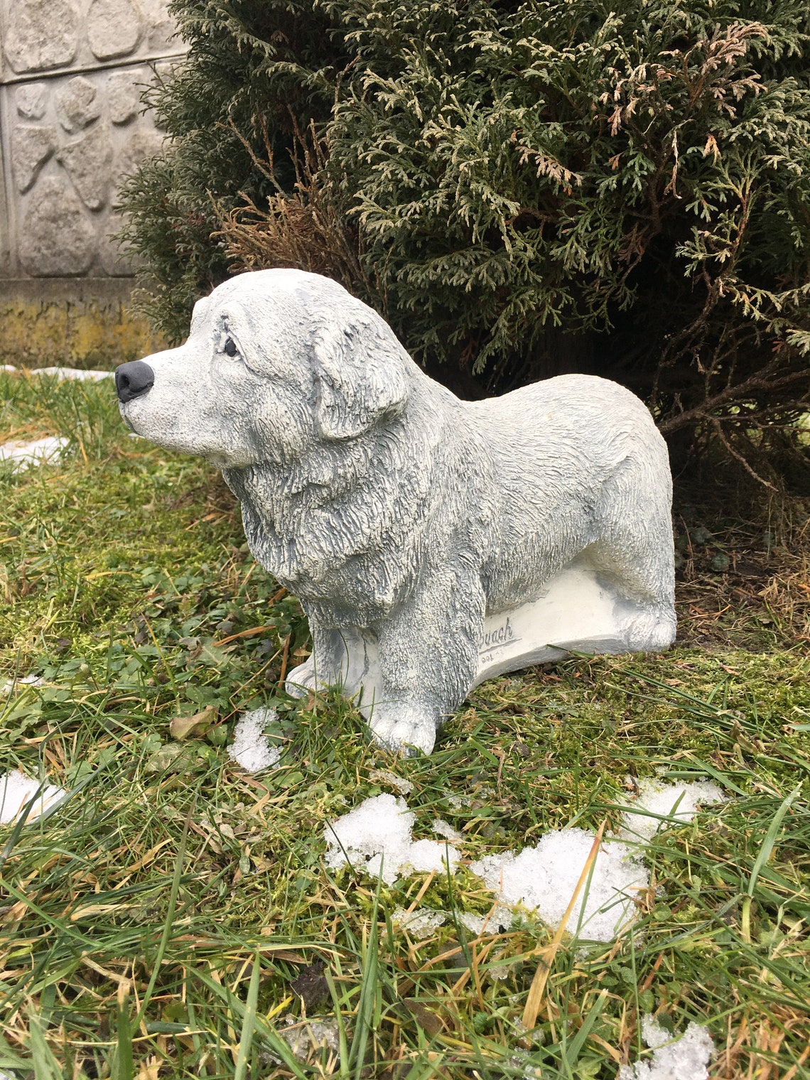 Concrete Dog CementGarden Statue Winged CreatureSmall Dog Etsy