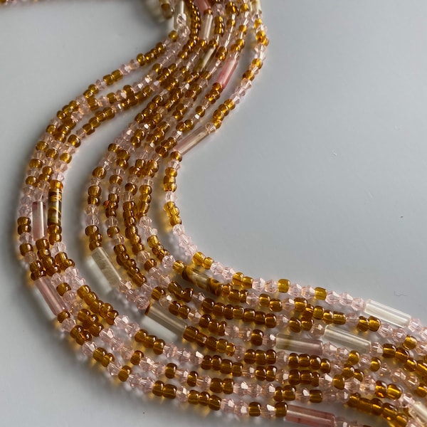 Pink Gold Waist Beads - Aura, Golden Hour