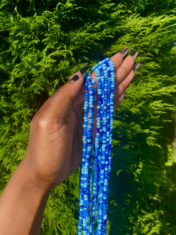 Royal blue online waist beads