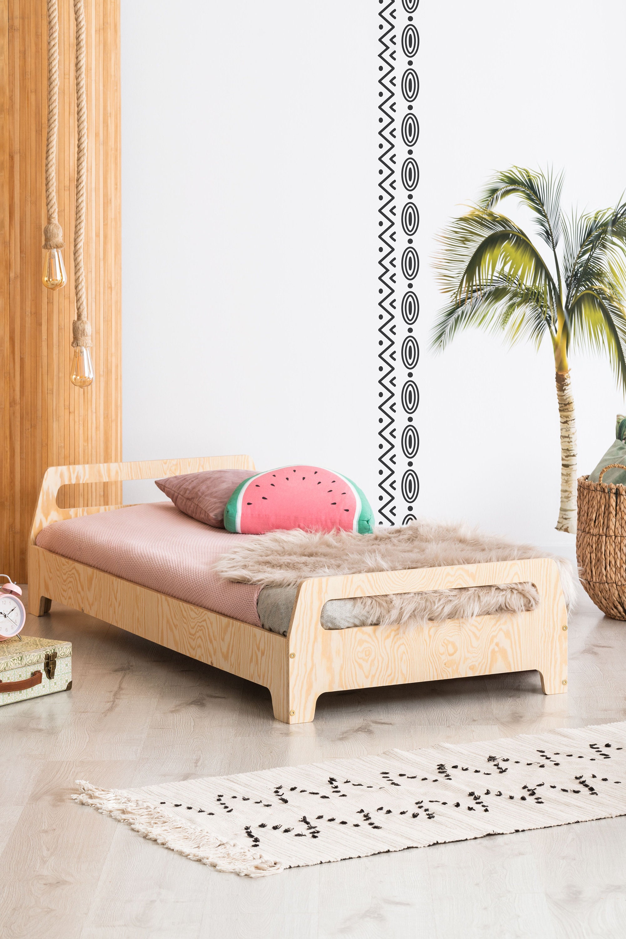 Children's Floor Bed IKIK 12 Toddler Bed Kids Bed Etsy