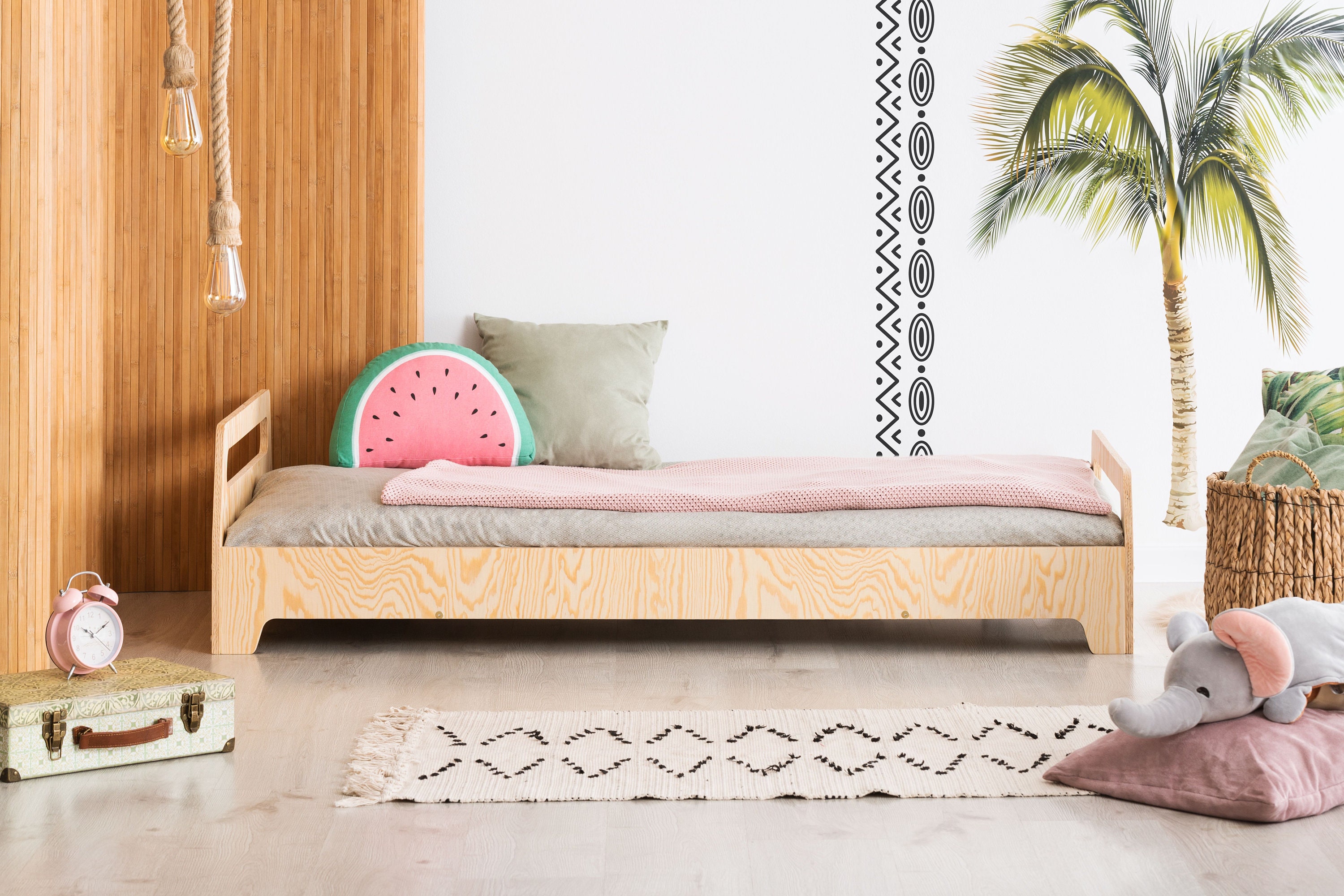 Children's Floor Bed IKIK 12 Toddler Bed Kids Bed Etsy