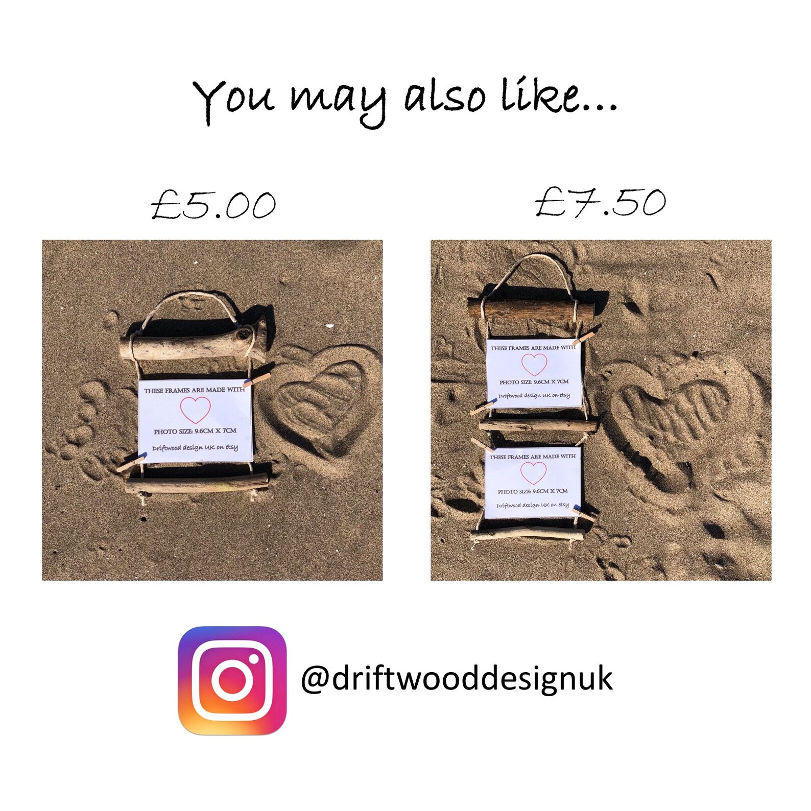 Driftwood Photo Hanger 13x40cm Comes With 6 Pegs Does Etsy