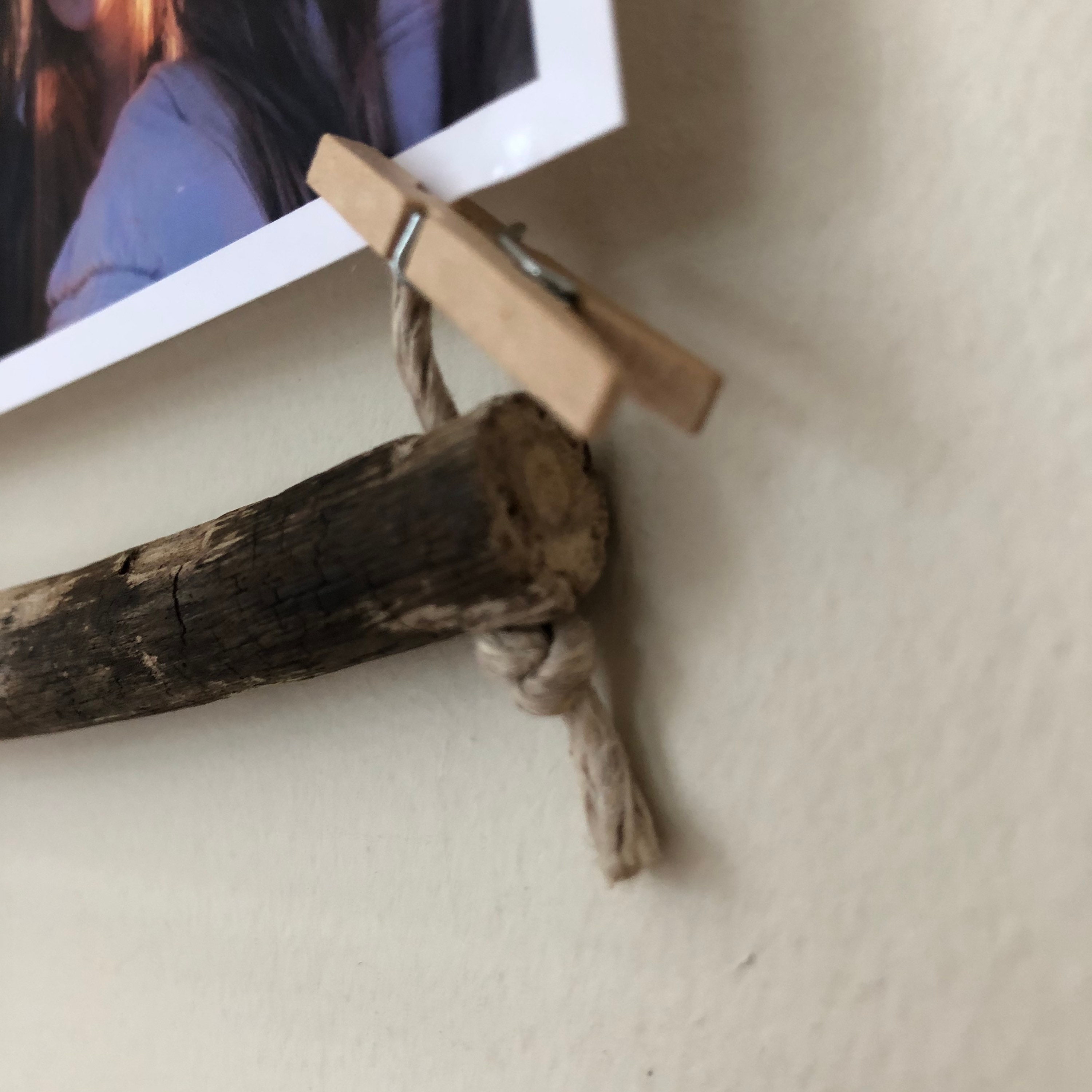 Driftwood Photo Hanger 13x40cm Comes With 6 Pegs Does Etsy
