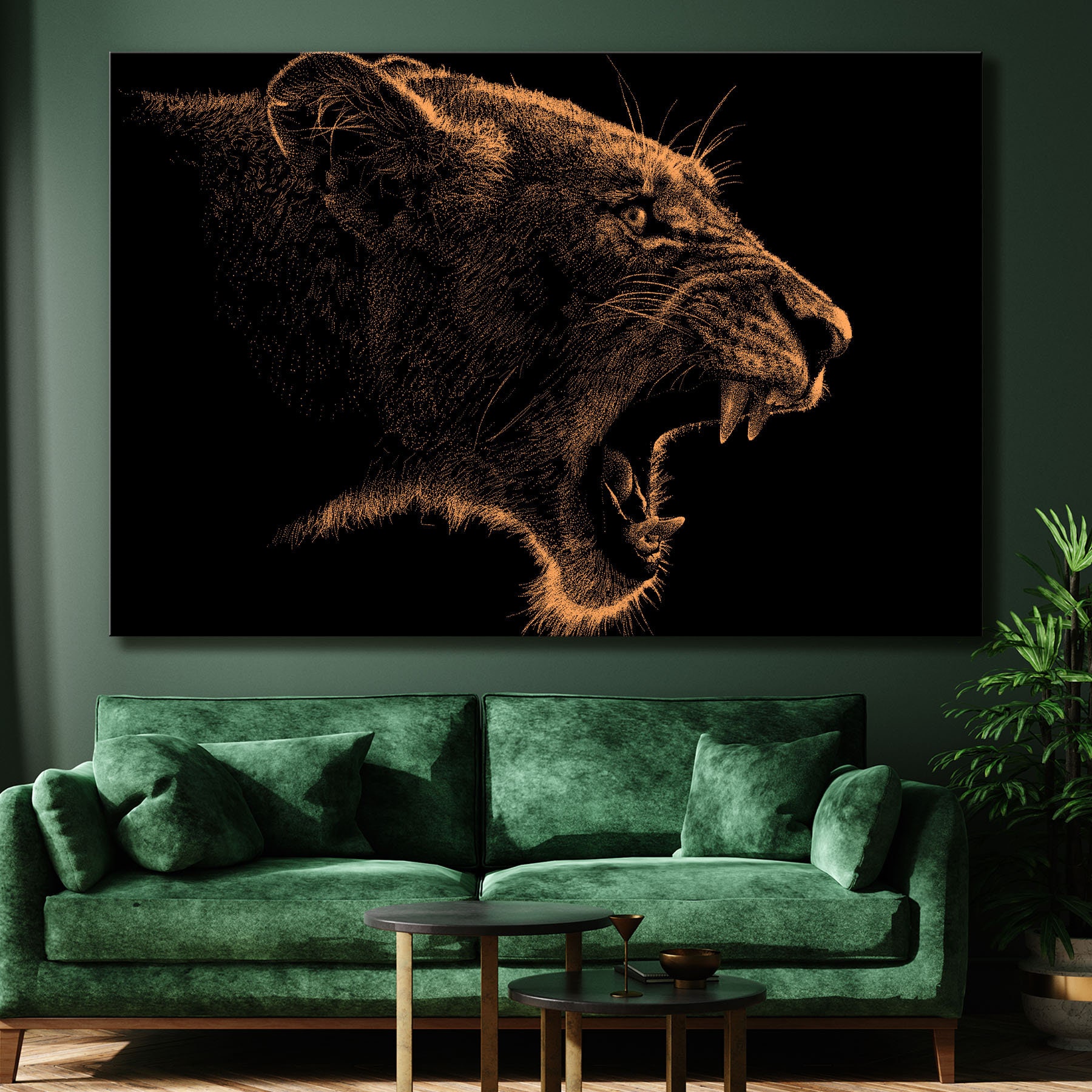 WILD ANIMAL PRINT Large Wall Art Home Decor Modern Etsy