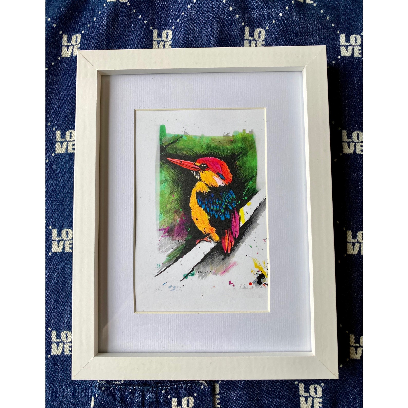 Set of 4 Framed Bird Prints Etsy