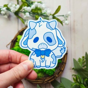 Blue Cute Cow Stickers, Cottagecore Stickers, Cute Cow Stickers