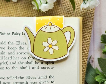 Cute Teapot Magnetic Bookmark, Magnetic Bookmark, Cute Bookmark