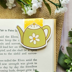 Cute Teapot Magnetic Bookmark, Magnetic Bookmark, Cute Bookmark