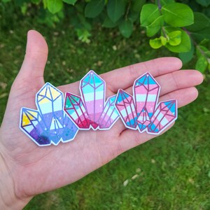 Pride Crystal Stickers / Crystals / Weatherproof Stickers / Stationery / Pride Sticker / Pride Flag Sticker