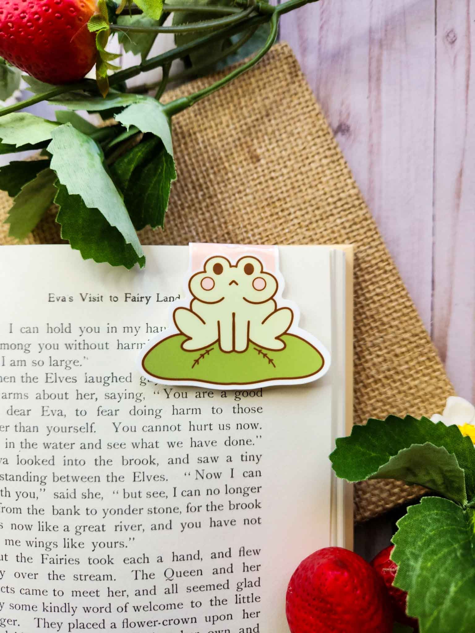 Cute Frog Magnetic Bookmark, Magnetic Bookmark, Frog Bookmark, Cute ...