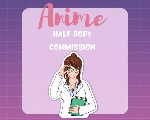 Custom Anime Drawing Half Body Anime Drawing Anime - Etsy