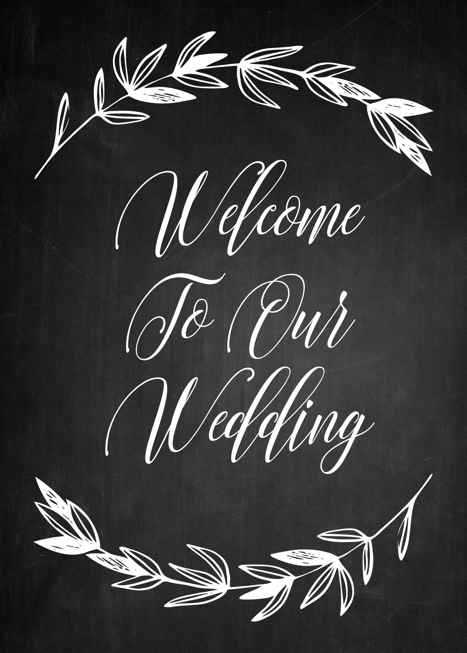 Chalkboard Wedding Signs Bundle of 5 Etsy