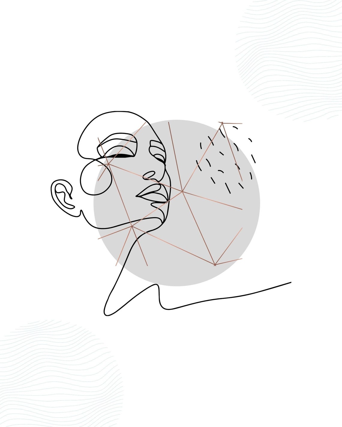 Modern Abstract Line Art PrintsSet of 3 Etsy