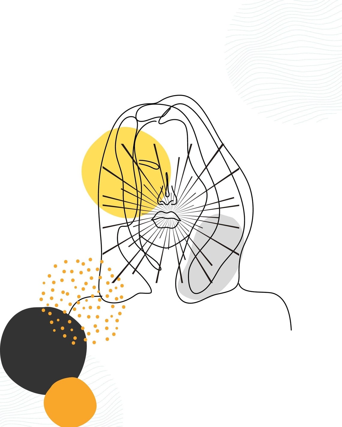 Modern Abstract Line Art PrintsSet of 3 Etsy