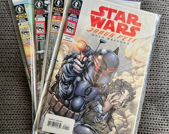Star Wars - Jango Fett: "Temporadas Abiertas" [VF; Origen de Jango Fett; Guerra de los Clones; El Mandaloriano; Antigua República; Dark Horse Comics; 1999]