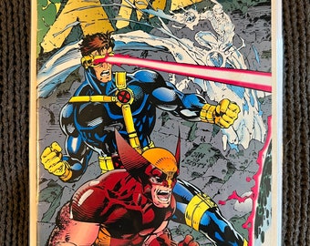 X-Men #1 Portada desplegable (Buena/Muy buena; Jim Lee Classic; Clásico de los 90; Wolverine; Cyclops; Marvel Comics; 1991)