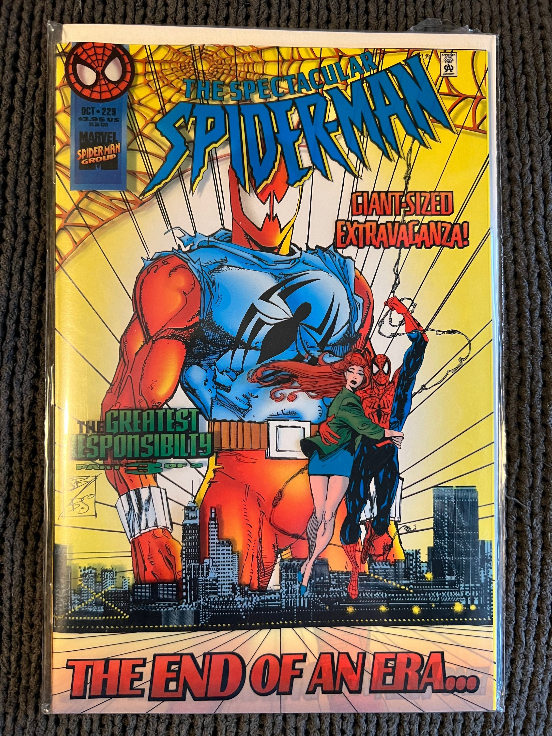 Spectacular Spider-man 229 very Finenear Mint Clear Acetage Cover Marvel  Comics 1995 - Etsy