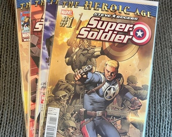 Steve Rogers: Súper soldado (en muy buen estado/casi impecable; serie completa; Capitán América; Heroic Age; Marvel Comics; 2010)