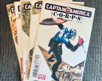 Capitán América: CORPS (en muy buen estado/casi impecable; serie completa; Marvel Multiverse; Avengers; Spiderman; Marvel Comics; 2011)