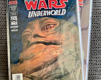 Star Wars: Underworld n.° 1 y n.° 2 [Muy buena; portada con foto; Jabba el Hutt; Boba Fett; Han Solo; Universe; Dark Horse Comics; 2000]
