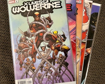 X Vidas de Lobezno n.° 1-5, Serie Limitada Completa [Portada Variante n.° 3] (En muy buen estado/Casi nuevo; Rojo Omega; Dientes de Sable; X-Men) Marvel Comics 2022