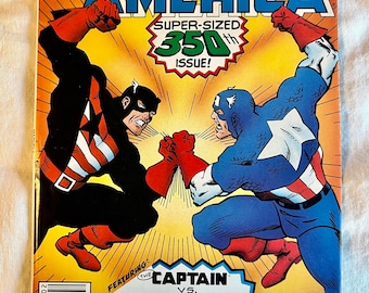 Captain America #350 Super-Sized Giant Issue! (Very Fine; Avengers; US Agent; Marvel Comics; 1989)