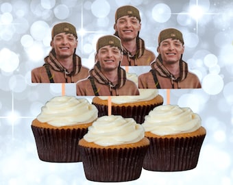 Peso Pluma Cupcake Toppers, Peso Pluma Party, Peso Pluma Party Decoraciones, Doble P, Party Belico, Ella Baila Sola, Peso Pluma