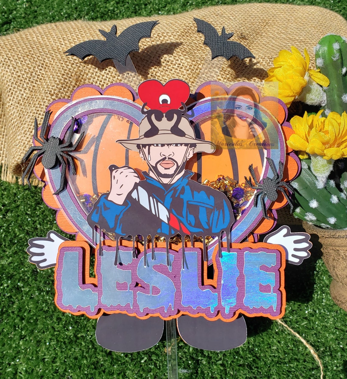 Bad Bunny Halloween Cake Topper Bad Bunny Halloween Party Un Etsy