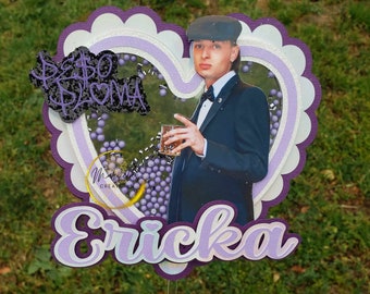 Topper de pastel de Peso Pluma, fiesta de Peso Pluma, fiesta Doble P, fiesta Belicon, Fiesta de Peso Pluma, topper de pastel Saket