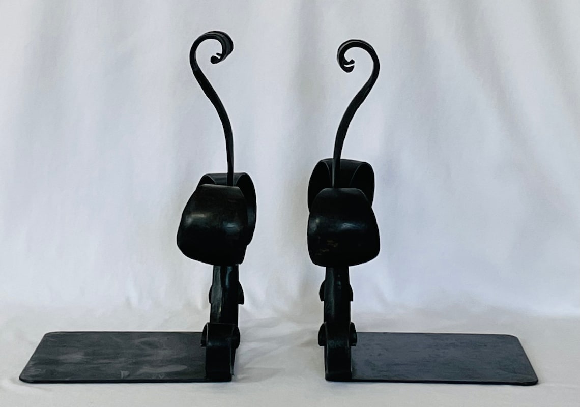 Wrought Iron Bookends Iron Bookends Book Lovers Gift Etsy