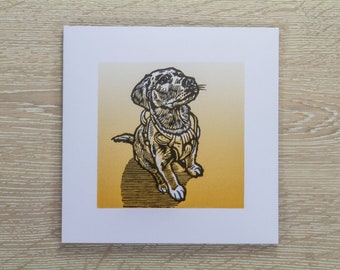 Labrador Puppy Greetings Card