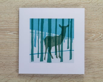 Forest Deer Greetings Card