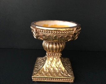 Gold Tone Plaster Pedestal