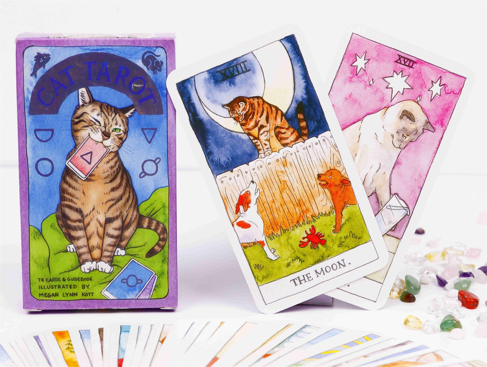 Cute Cat tarot card deck 78 cards Animal tarot deck for Etsy