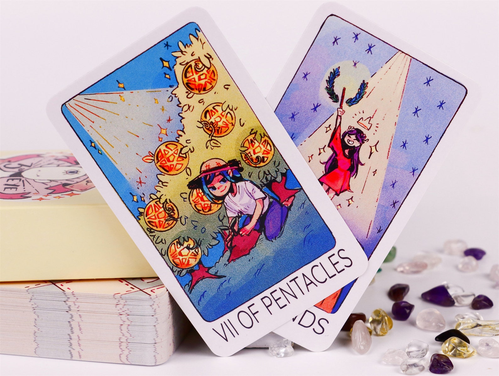 Cute tarot deck 78 cards for divination Pretty tarot cards Etsy