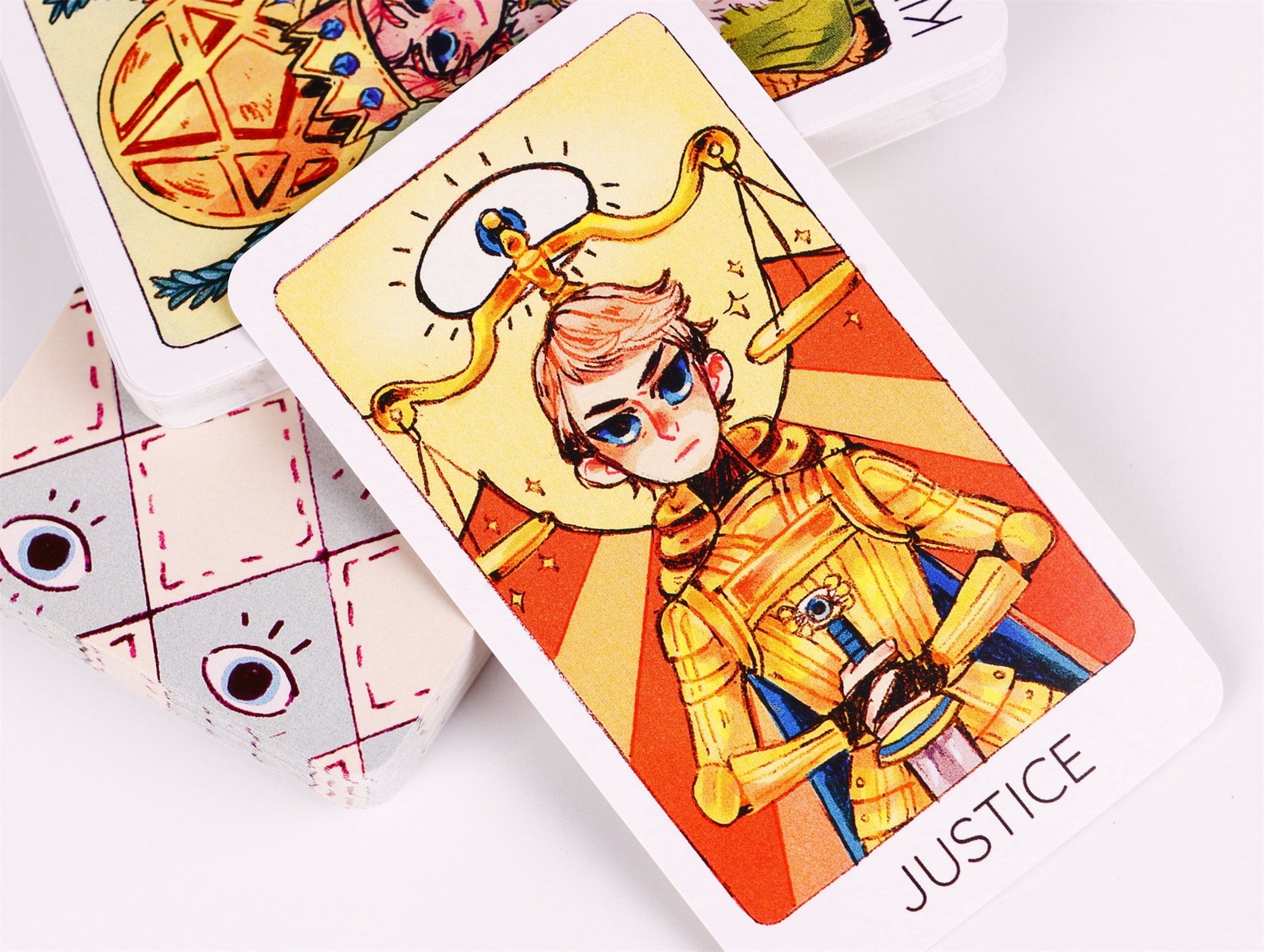 Cute tarot deck 78 cards Cartoon tarot cards with Etsy